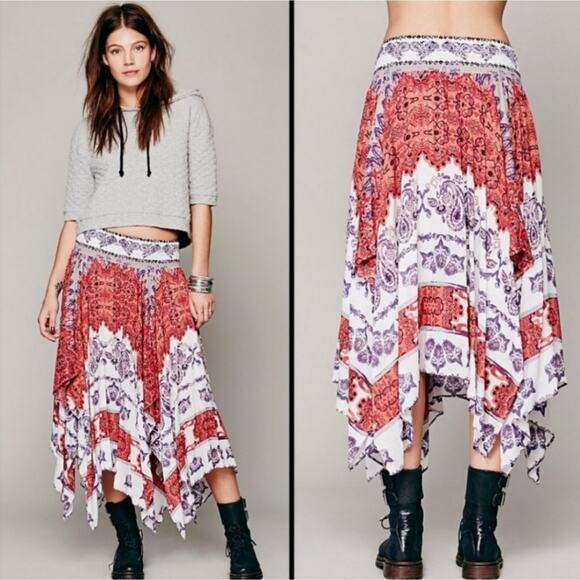 Free People Fly Away Asymmetrical Dress Skirt
